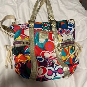 Vintage Y2K Coach ❤️ poppy colorful bag